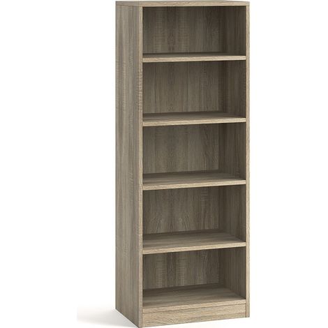 Biblioteca design 4 ripiani, colore rovere chiaro collezione TOLLY