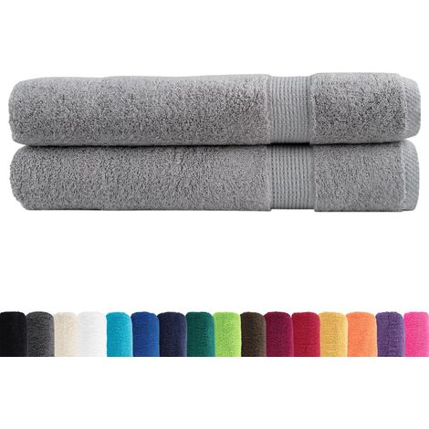 Serviettes de qualité supérieure SOLUND 2 pcs gris 600 g/m² CFW807934 (1/5)