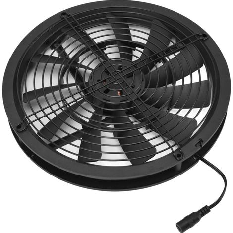 Jeffergarden Kit de ventilateur de panneau solaire 10in 100W étanche panneau solaire rond boîtier de Ventilation ventilateur d'extraction pour poulailler serre hangar