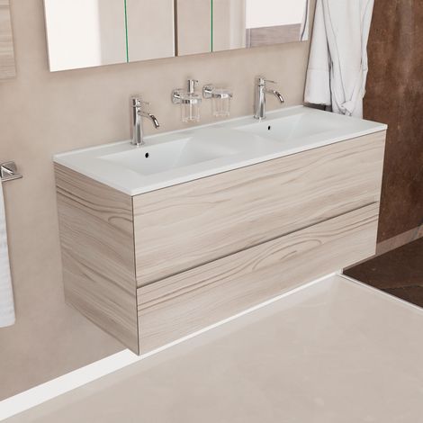 Inda - Mobile bagno 120 cm Onice Larice sand con 2 cassetti e (1/4)
