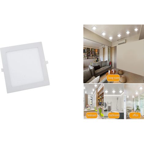 Faretto Led Incasso 12W Pannello Bianco Soffitto Quadrato Ultra Slim Luce Fredda (1/5)