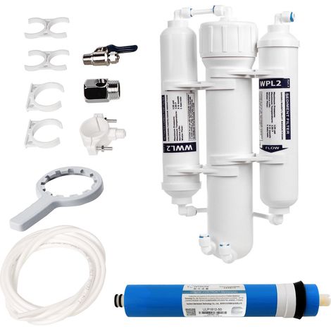 Filtro de ósmosis inversa para acuario, agua limpia, membrana blanda, 75 GPD (1/4)