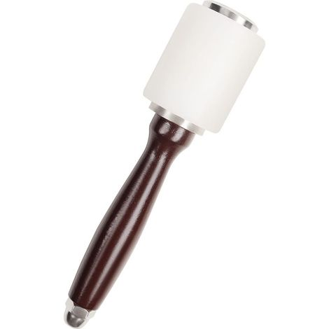 Lederhammer – 20,5 cm – Nylon-Gummihammer mit Holzgriff – Lederwerkzeuge zum Nähen, Lederbearbeiten, Lederhandwerk, Schnitzen, Stanzen und Prägen (1/5)