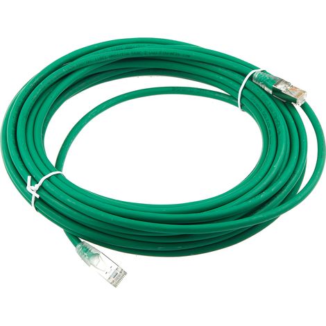 Câble cat 6 Avec connecteur / , F/UTP, gaine LSZH Vert, 10m ( Prix pour 1 )