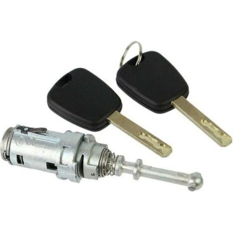 KIT Serrure + Barillet pour Porte Avant Gauche Citroen C2 C3 C3 PLURIEL + 2 clés (1/5)