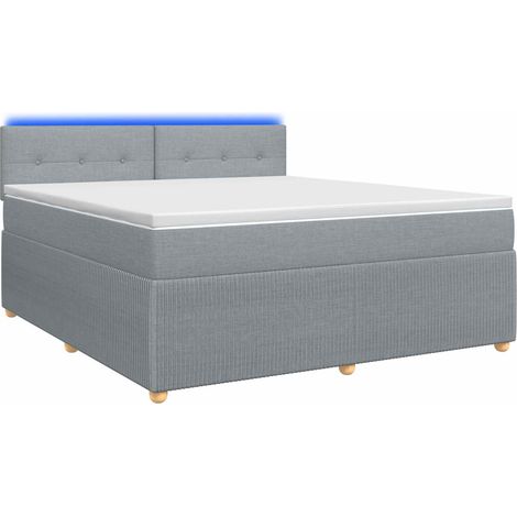 Maison Exclusive - Boxspringbett mit Matratze Hellgrau 140 x 190 (1/5)