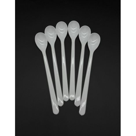 Lot de 6 Cuillères Multi-Usages en Plastique Blanc (1/5)