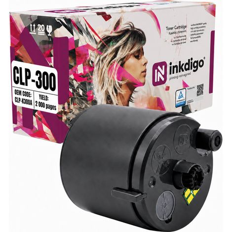 Tóner Inkdigo CLP-K300 compatible con Samsung CLP-300 CLX-2160 CLP-300N con certificación TÜV. (1/5)