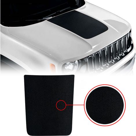 Adesivo Sagomato per Cofano Jeep Renegade, Nero Goffrato (1/4)