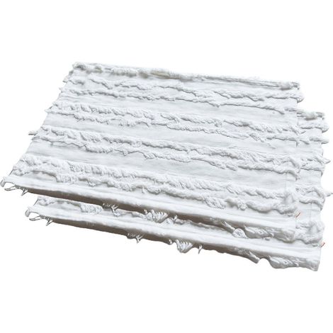 Lot de 2 sets de table en coton et lin, blancs. (1/5)