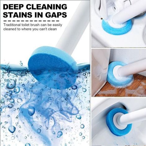 Brosse Toilettes WC Jetable 32 Pièces Têtes de Brosse de Toilette Nettoyage Toilette à Usage Unique Système de Nettoyage WC à Usag (1/5)