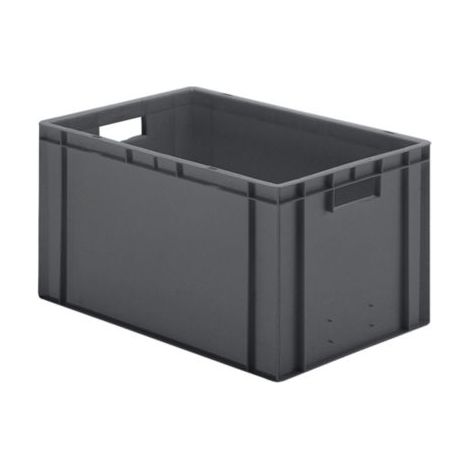 LA-KA-PE Transportstapelbehälter L600xB400xH320mm - TK600/320-0 GRAU