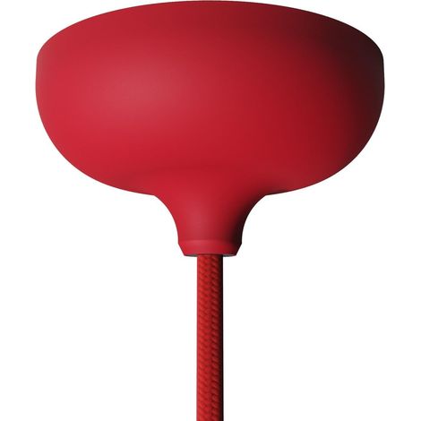 Kit rosone in silicone con foro centrale e predisposizione per foro laterale Rosso