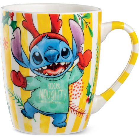 Tazza Stitch Natale gialla 450ml Egan