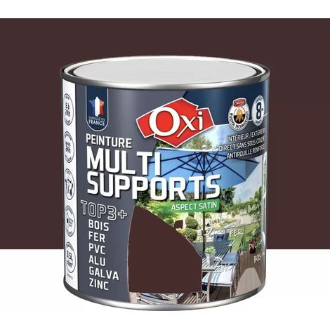 Peinture Multi-Supports Top3+ OXI Brun Satin 0,5 L (1/4)