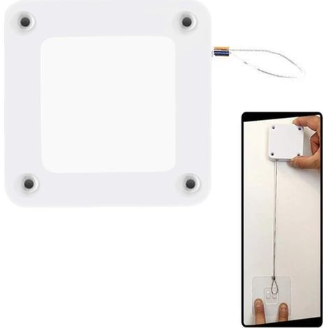 Ferme-porte Automatique Sans Poinçon, Fermeture Automatique Sans Trou pour La Plupart des Portes, Blanc (1/4)