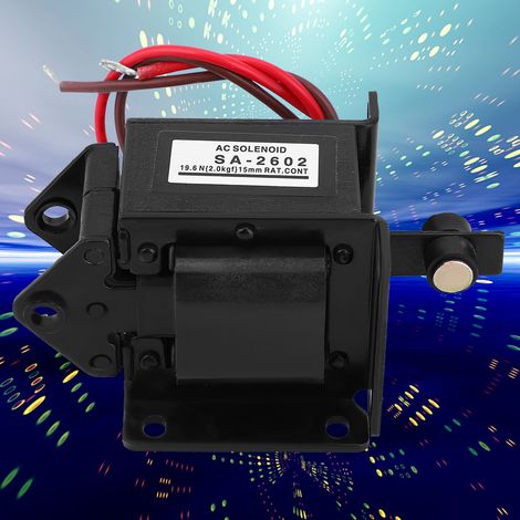 SA-2602 Wechselstrom-Zugmagnet, Zugmagnet, 220 V Wechselstrom, 19,6 N, 15 mm Hub (1/5)