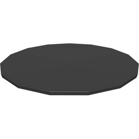 ALLIANDIS Couverture de piscine ronde, couverture de piscine à cadre pour piscine hors sol, protection imperméable pliable pour piscine extérieure de complexe, diamètre 108 cm (1/4)