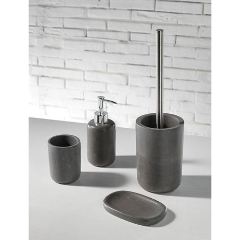 Set 4 Accessori da Bagno in Resina TFT Praia Grigio