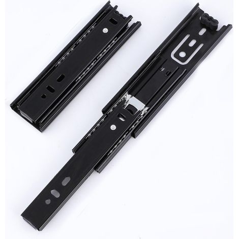 (2 Stück Coulisse Tiroir, 150 mm Glissières pour Tiroirs, 3Plis Glissière Téléscopique, Glissières de Tiroir à Extension Complete, Montage Lateral (1/5)