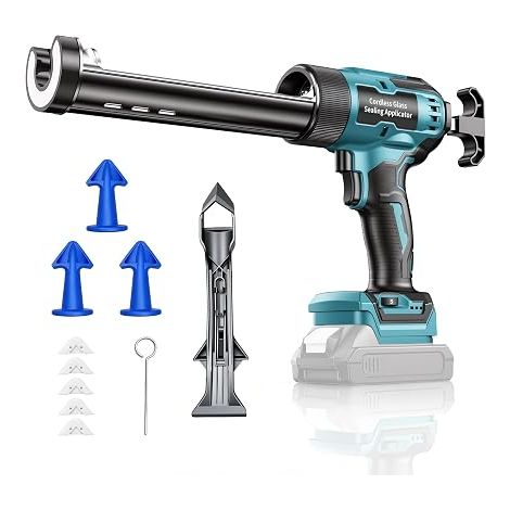 Presse-cartouche sans fil pour batterie 18 V - 300 ml - Presse-cartouche électrique avec lumière LED et 6 vitesses - Idéale pour étanchéité, joints et spatules - Sans batterie (1/5)