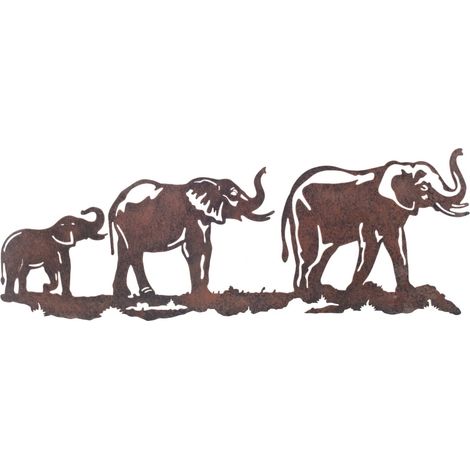 Ornement mural en forme d'éléphant, décoration ethnique en métal, cadeau pour la maison et le bureau
