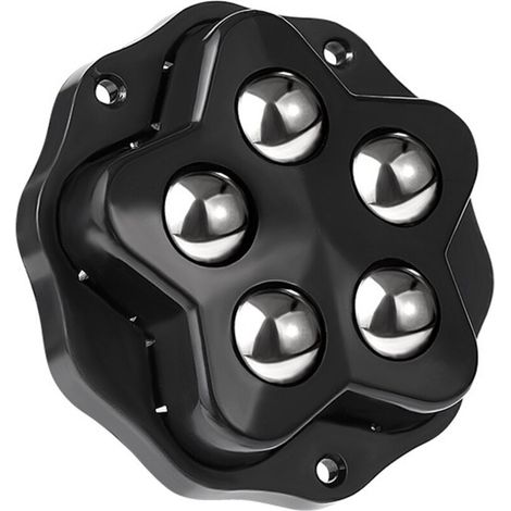 CCYKXA 4 Stück Möbelrollen. 4 Rollen mit je 5 Kugeln, Tragkraft 300 kg, mit Klebstoff und Schrauben. Universelles 360°-Mobilrad, Schwerlast-Möbelrolle, Farbe: Schwarz (1/5)