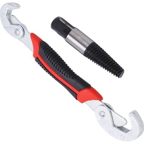 Extracteur de vis en acier à haute teneur en carbone, à filetage fin, pour boulons de tuyauterie cassés, avec clé G3/4 po (1/5)