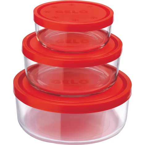 BOÎTE EN VERRE FROST JEU DE 3 PIÈCES RONDES