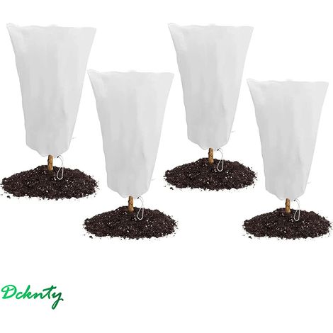 Lot de 4 Couvertures Anti-Gel Végétales, Voile d'Hivernage Protection Plante Jardin Housse D'hivernage Housse de Protection pour Plantes à U, 60