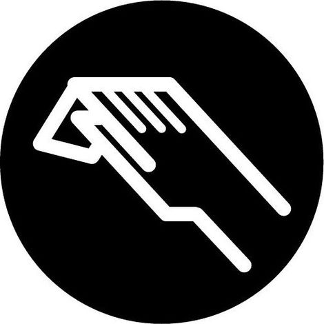 Étiquette bouton ' coup de poing ' noir symbol manuel EATON M22-XDP-S-X9