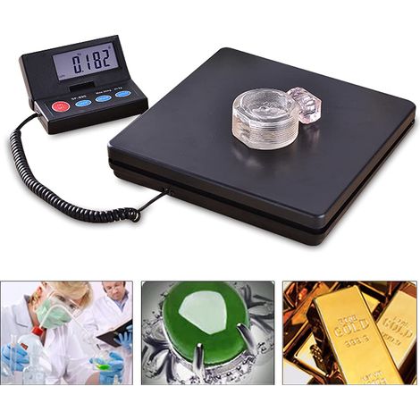 50 kg Verpackungswaage Plattformwaage Digitale Waage, 4 verschiedene Messeinheiten, präzise Messung, mit LCD-Display für verschiedene Gegenstände (1/5)