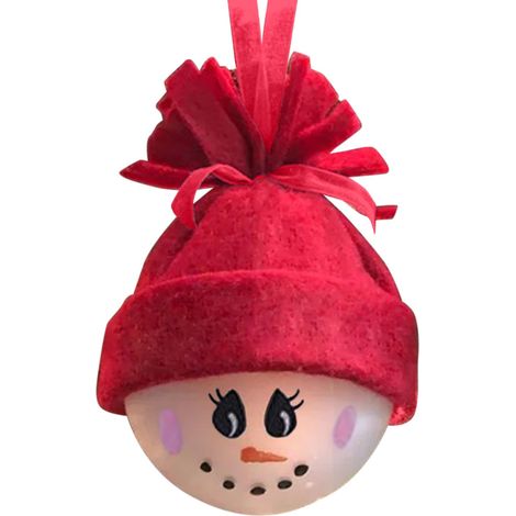 Dekorative Weihnachtskugel, personalisierter Weihnachtsbaumschmuck (rot) (1/2)