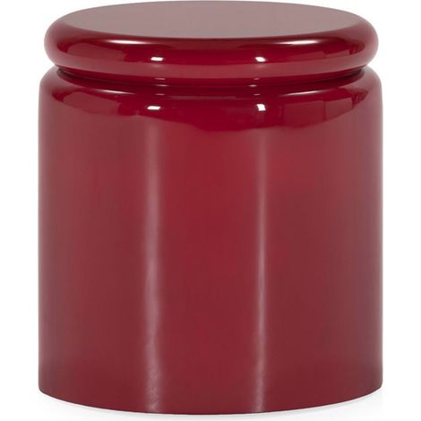 Table d appoint rouge brillant design - Rouge brillant (1/2)