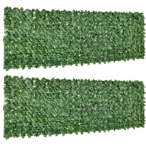 Haie à feuilles artificielles - Outsunny - PE - 300x100cm - Vert foncé (1/5)