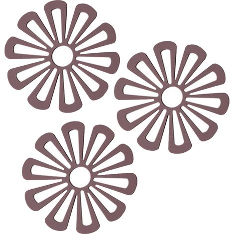 Dessous de plat en silicone antidérapants pour table et comptoir de cuisine, résistants à la chaleur jusqu'à 227 °C (rouge foncé).