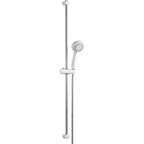 Duschset Edelstahl 100cm mit 3 Strahlarten und verstellbarer Höhe (1/5)