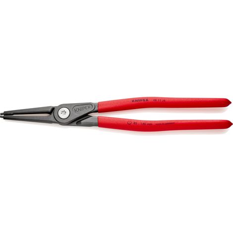 KNIPEX 48 11 J4 Pince de précision pour circlips pour circlips intérieurs d'alésage gaines PVC anti-dérapantes grise atramentisée 320 mm