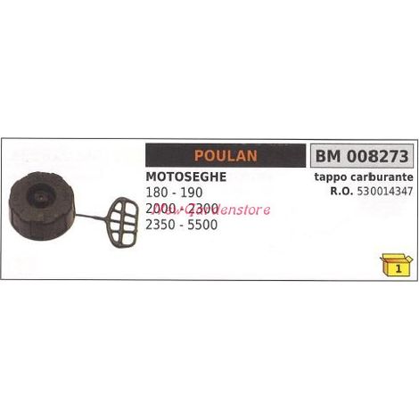 Tappo serbatoio carburante motore POULAN motosega 180 190 2000 008273