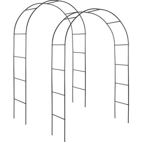 Lot de 2 Arches de jardin en acier résistant classique (1/5)