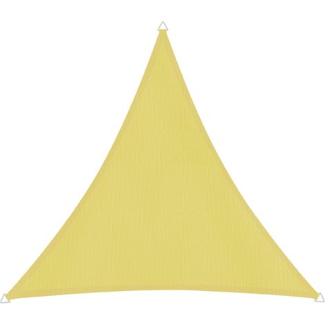 Auvent Triangulaire 4 x 4 m, Protection Solaire pour Jardin et terrasse, résistant aux UV et aux intempéries, Jaune (1/5)