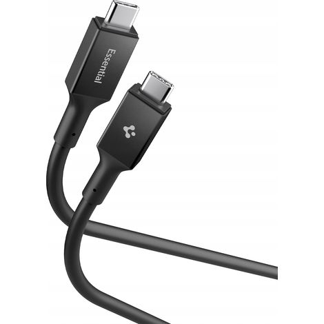 Cavo USB-C Spigen EB10010CC Essential 100W 1m Nero (1/5)