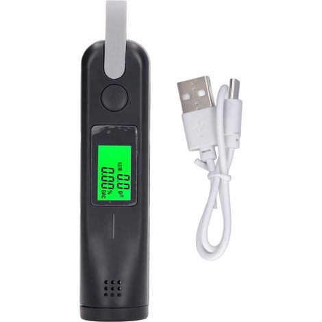 Breath Alcohol Tester High Accuracy Quick Response Wireless Portable Drunk Analyzer DC 5C Black