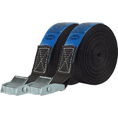 2x Profi Spanngurt Gurt Zurrgurt Klemmschloss Auto 1-tlg 4m 250 kg SCHWARZ (1/5)