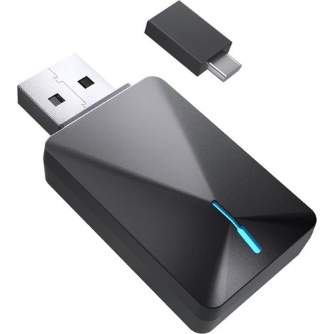 Adaptateur CarPlay sans fil Mini 2026 pour iPhone et Android Auto, conversion sans fil, Plug and Play, format mini USB, connexion rapide et stable, adaptateur CarPlay sans fil (1/5)