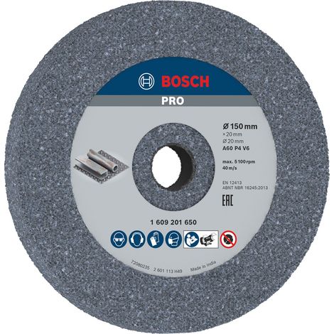 Bosch – Lame circulaire pour métal 150 mm – Épaisseur 20 mm – Grain 60 – Pour meuleuse – 1609201650 (1/5)