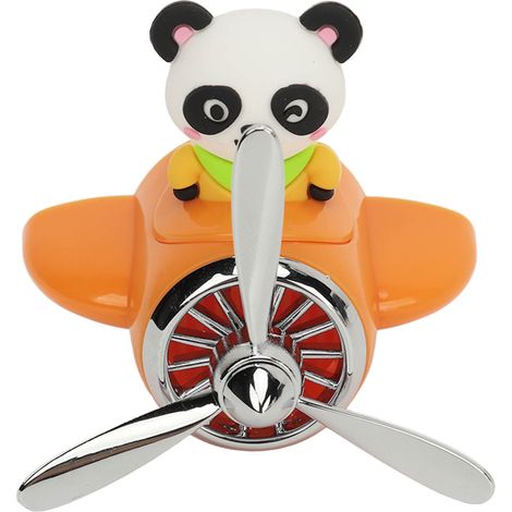 Diffuseur d'air pour voiture 3 pales, élimination efficace des odeurs avec 3 pastilles aromatiques, décoration intérieure orange (1/5)