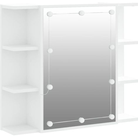 Spiegelschrank mit LED Weiß 70x16,5x60 cm vidaXL