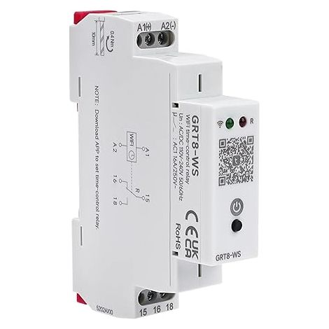 Relais de contrôle Disjoncteur AC 230V 16A Interrupteur sur Rail DIN (1/5)