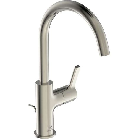 Ideal Standard Grifo lavabo JOY, con caño alto, con vaciador., Salida 169mm, Silver Storm, BC777GN (1/3)
